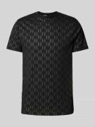 Karl Lagerfeld T-Shirt mit Allover-Label-Print in Black, Größe S