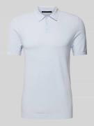 Drykorn Slim Fit Poloshirt mit Strukturmuster Modell 'Triton' in Sky, ...