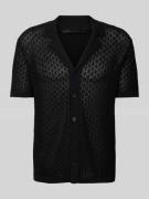 Drykorn Regular Fit Freizeithemd mit Lochmuster Modell 'Ray' in Black,...