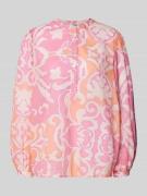 0039 Italy Bluse mit Allover-Print Modell 'Anni' in Pink, Größe S