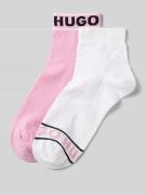 HUGO Socken mit Label-Schriftzug im 2er-Pack in Pink, Größe 35/38