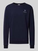 Knowledge Cotton Apparel Sweatshirt mit Motiv-Stitching in Marine, Grö...