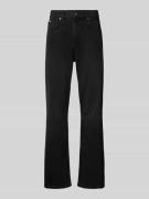 EIGHTYFIVE Straight Fit Jeans im Used-Look in Black, Größe 29