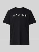 Mazine T-Shirt mit Label-Print Modell 'Hurry' in Black, Größe S