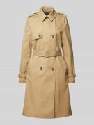 Mango Trenchcoat mit Gürtel Modell 'POLANA' in Sand, Größe XS