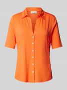 Marc O'Polo T-Shirt mit durchgehender Knopfleiste in Orange, Größe S