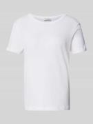 Marc O'Polo T-Shirt im unifarbenen Design in Weiss, Größe S
