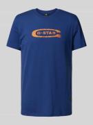 G-Star Raw T-Shirt mit Label-Print in Royal, Größe S