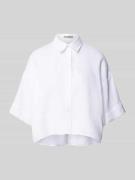 Drykorn Leinenhemd mit Umlegekragen Modell 'YARIKA' in Weiss, Größe 36