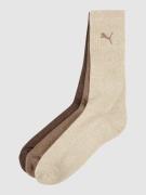 Puma Sportsocken im 3er-Pack in Beige Melange, Größe 39-42