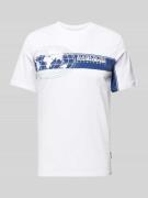Napapijri T-Shirt mit Label- und Motiv-Print Modell 'MANTA' in Weiss, ...