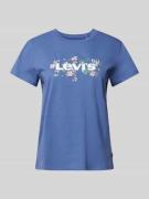 Levi's® T-Shirt mit Label-Print und Rundhalsausschnitt in Blau, Größe ...