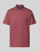 RAGMAN Regular Fit Poloshirt mit Allover-Muster in Rot, Größe M