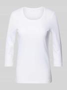 Christian Berg Woman T-Shirt mit 3/4-Arm in unifarbenem Design in Weis...