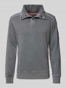 Wellensteyn Sweatshirt mit Label-Patch in Anthrazit, Größe S