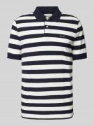 Gant Poloshirt mit Label-Stitching Modell 'STRIPE' in Marine, Größe S