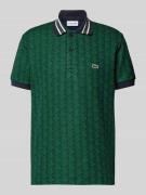 Lacoste Classic Fit Poloshirt mit Allover-Muster in Gruen, Größe XXL
