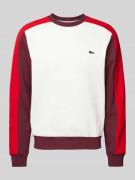 Lacoste Sweatshirt im Colour-Blocking-Design in Weiss, Größe M