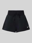 Nike Shorts in unifarbenem Design mit Label-Stitching in Black, Größe ...
