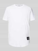 Calvin Klein Jeans T-Shirt mit Label-Patch in Weiss, Größe XL