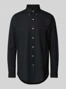 Polo Ralph Lauren Custom Fit Freizeithemd mit Logo-Stitching in BLACK,...