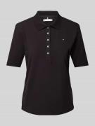 Tommy Hilfiger Poloshirt mit kurzer Knopfleiste in Black, Größe S