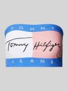 TOMMY HILFIGER Cropped Bandeau-Top mit Label-Print Modell 'HERITAGE' i...