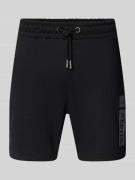 Alpha Industries Regular Fit Sweatshorts mit Label-Print in Black, Grö...