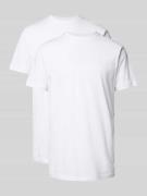 Lerros T-Shirt mit Rundhalsausschnitt im 2er-Pack in Weiss, Größe M