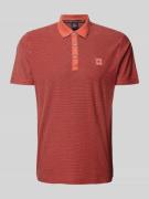 Lerros Poloshirt mit Label-Stitching in Koralle, Größe S