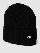 CK Calvin Klein Beanie mit Label-Detail in Black, Größe One Size