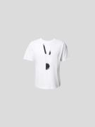 MM6 Maison Margiela T-Shirt mit Motiv-Print in Weiss, Größe S