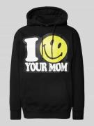MARKET Hoodie mit Label-Stitching Modell 'SMILEY YOUR MOM' in Black, G...