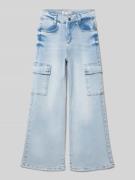 Blue Effect Loose Fit Jeans mit Cargotaschen in Hellblau, Größe 146