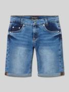 Blue Effect Jeansshorts mit fixierten Beinumschlägen in Blau, Größe 14...