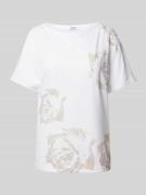 Esprit T-Shirt mit floralem Muster in Offwhite, Größe S