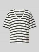 Esprit T-Shirt mit Streifenmuster in Black, Größe S