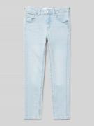 Mango Skinny Fit Jeans mit Eingrifftaschen in Hellblau, Größe 140