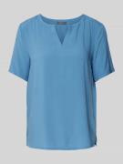 Montego Blusenshirt aus Viskose in unifarbenem Design in Rauchblau, Gr...