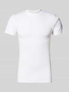 Mey T-Shirt mit geripptem Rundhalsausschnitt Modell 'NOBLESSE' in Weis...