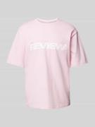 REVIEW T-Shirt mit Rundhalsausschnitt in Rosa, Größe XXL