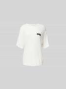 Anine Bing Oversized T-Shirt aus reiner Viskose in Ecru, Größe S