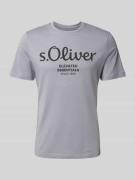 s.Oliver RED LABEL T-Shirt mit Label-Print in Graphit, Größe S