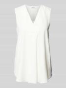 Esprit Bluse mit V-Ausschnitt in Offwhite, Größe XL
