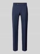 HECHTER PARIS Slim Fit Anzughose mit Bügelfalten in Marine, Größe 28