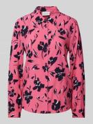 comma Casual Identity Bluse mit floralem Print in Pink, Größe 36