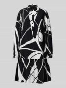 comma Knielanges Hemdblusenkleid aus Viskose in Black, Größe 34