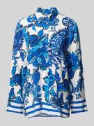 Emily Van den Bergh Bluse mit floralem Print in Blau, Größe 36