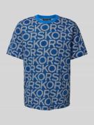 Michael Kors T-Shirt in Mesh-Optik Modell 'KORS MESH' in Hellblau, Grö...