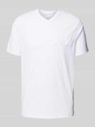 ARMANI EXCHANGE T-Shirt mit Label-Badges in Weiss, Größe S